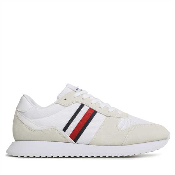 Sneakersy Tommy Hilfiger Runner Evo Mix FM0FM04699 Béžová