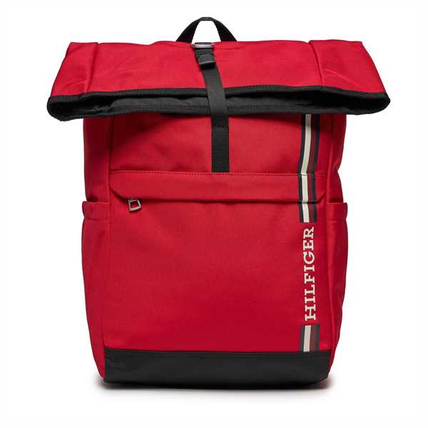 Ruksak Tommy Hilfiger Th Monotype Rolltop Backpack AM0AM11792 Červená