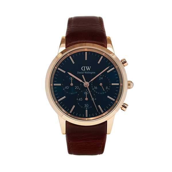 Hodinky Daniel Wellington Iconic Chronograph St Mawes Arctic DW00100639 Hnedá