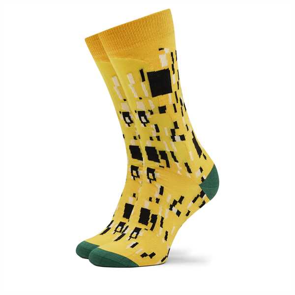 Ponožky Vysoké Unisex Curator Socks Kiss Žltá