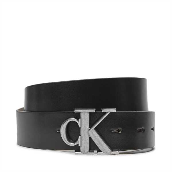 Pánsky opasok Calvin Klein Jeans Ro Mono P Rev/Adj Lthr Belt35Mm K50K511415 Čierna