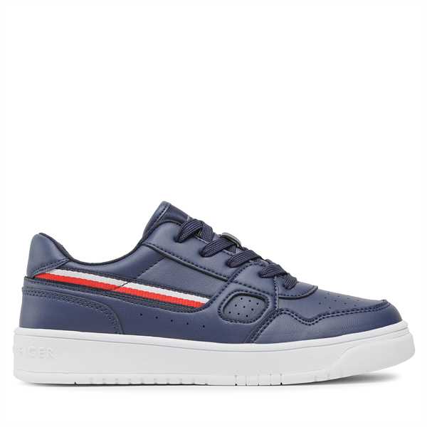 Sneakersy Tommy Hilfiger Stripes Low Cut Lace-Up Sneaker T3X9-32848-1355 S Tmavomodrá