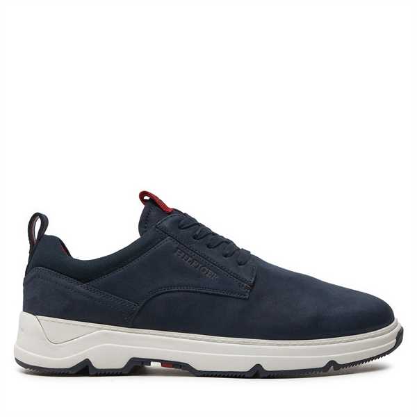 Sneakersy Tommy Hilfiger Nubuck Mix Hybrid Shoe FM0FM05092 Tmavomodrá