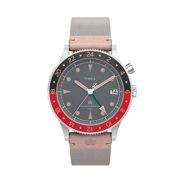 Hodinky Timex Waterbury Traditional GMT TW2V74100 Sivá