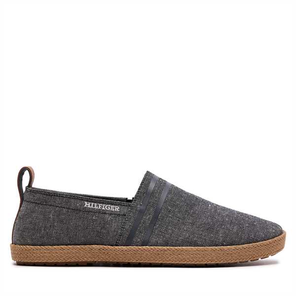 Espadrilky Tommy Hilfiger Hilfiger Espadrille C Chambray FM0FM04982 Čierna