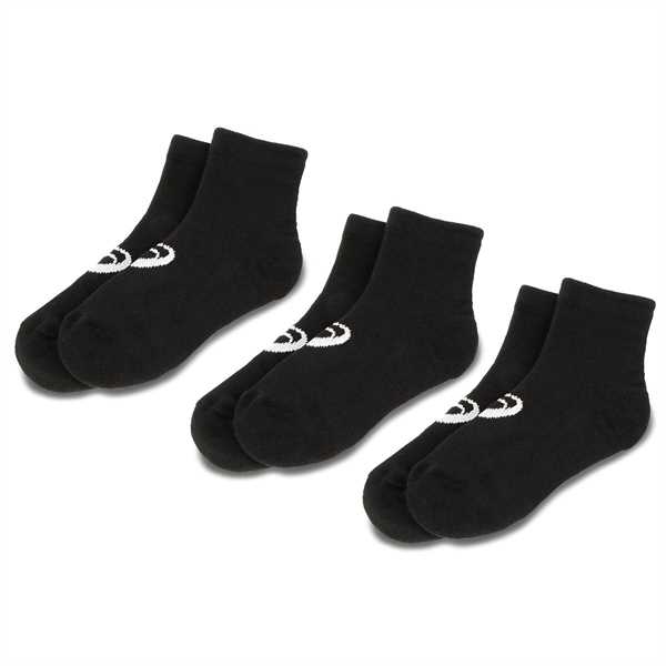 Súprava 3 párov kotníkových ponožiek unisex Asics 3PPK Quarter Sock 155205 Čierna