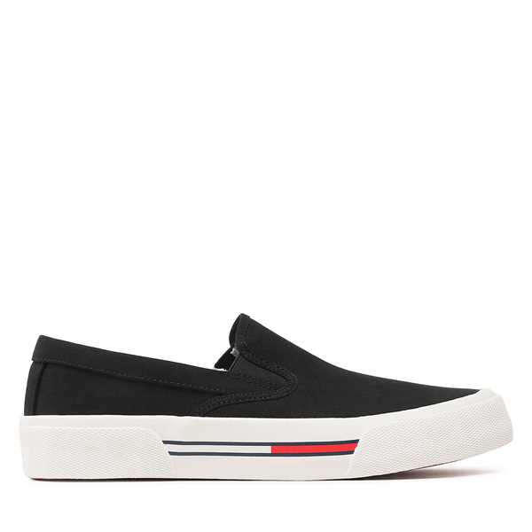 Tenisky Tommy Jeans Slip On Canvas Color EM0EM01156 Čierna