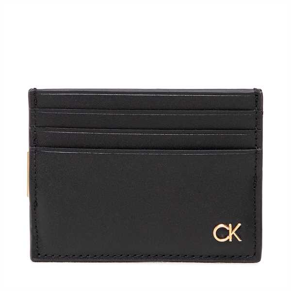 Puzdro na kreditné karty Calvin Klein Ck Icon Cc Holder W/Clip K50K509625 Čierna