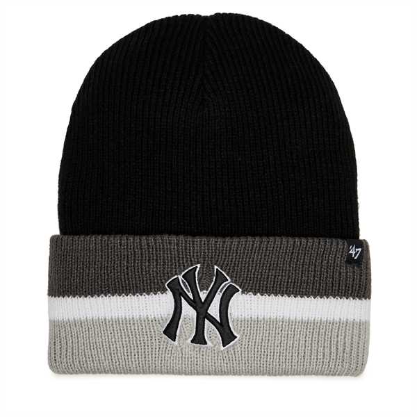 Čiapka 47 Brand MLB New York Yankees Split Cuff 47 B-SPLCC17ACE-BK Čierna