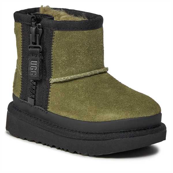 Snehule Ugg T Classic Mini Zipper Tape Logo 1143699T Kaki