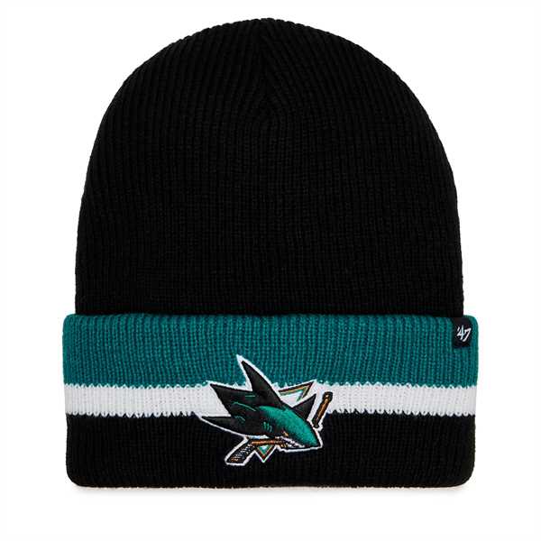 Čiapka 47 Brand NHL San Jose Sharks Split Cuff 47 H-SPLCC22ACE-BK Čierna