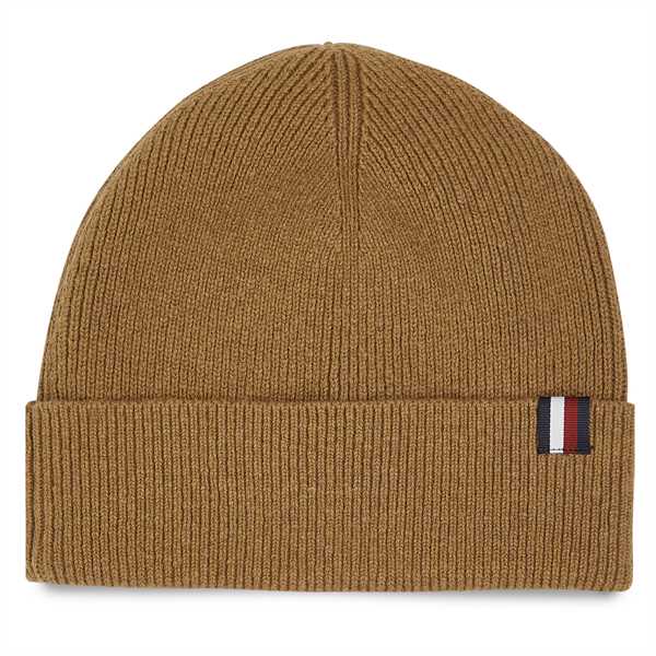 Čiapka Tommy Hilfiger Uptown Wool Beanie AM0AM11483 Béžová