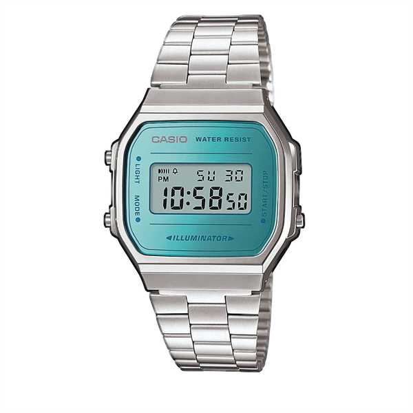 Hodinky Casio A168WEM -2EF Strieborná