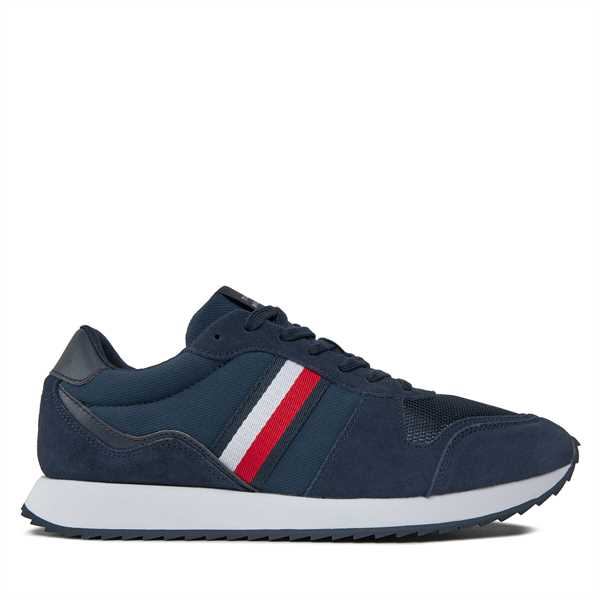 Sneakersy Tommy Hilfiger Runner Evo Mix Ess FM0FM04886 Tmavomodrá