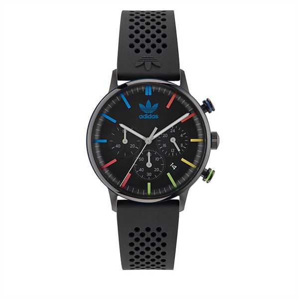 Hodinky adidas Originals Code One Chrono Watch AOSY23021 Čierna