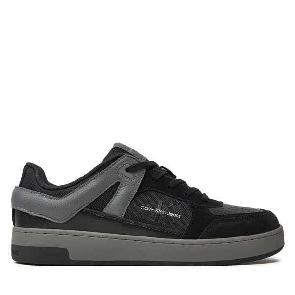 Sneakersy Calvin Klein Jeans Basket Cup Low Laceup Lth Ml Mtr YM0YM00994 Čierna