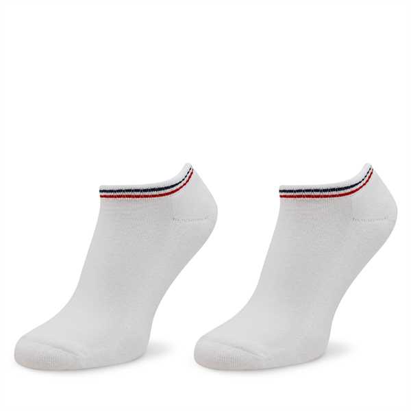 Súprava 2 párov krátkych ponožiek unisex Tommy Hilfiger 701228178 Biela