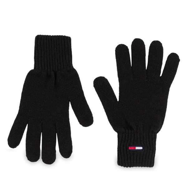 Pánske rukavice Tommy Jeans Tjm Flag Gloves AM0AM11734 Čierna