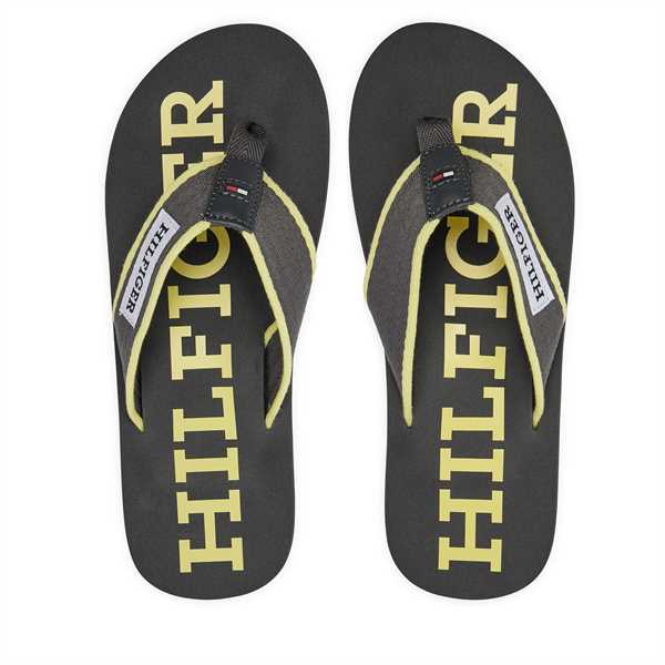 Žabky Tommy Hilfiger Patch Hilfiger Beach Sandal FM0FM05024 Sivá