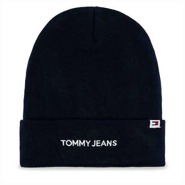 Čiapka Tommy Jeans Linear Logo AM0AM12025 Tmavomodrá