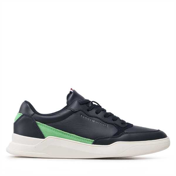 Sneakersy Tommy Hilfiger Elevated Cupsole Leather FM0FM04490 Tmavomodrá