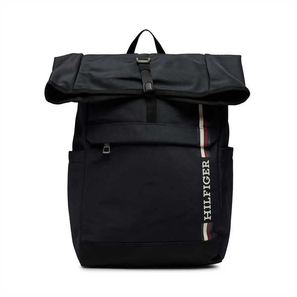 Ruksak Tommy Hilfiger Th Monotype Rolltop Backpack AM0AM11792 Tmavomodrá