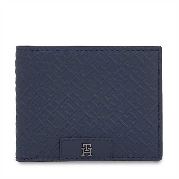 Veľká pánska peňaženka Tommy Hilfiger Th Monogram Mini Cc Wallet AM0AM12175 Tmavomodrá