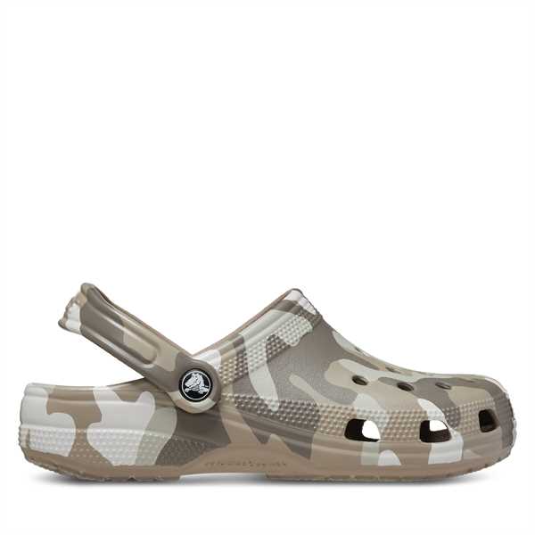 Šľapky Crocs Classic Printed Camo Clog 206454 Béžová