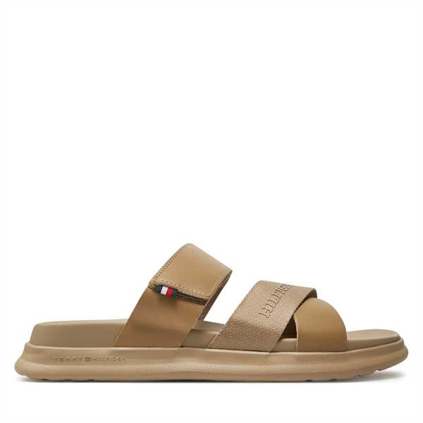 Šľapky Tommy Hilfiger D Density Hilfiger Mix Sandal FM0FM05004 Béžová