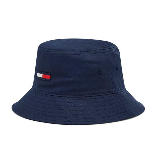 Klobúk typu bucket Tommy Jeans Flag AM0AM07525 Tmavomodrá