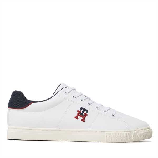 Sneakersy Tommy Hilfiger Core Vulc Varsity Monogram FM0FM04350 Biela