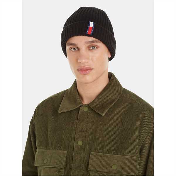 Čiapka Tommy Jeans Im Tju Unisex Beanie AU0AU01808 Čierna