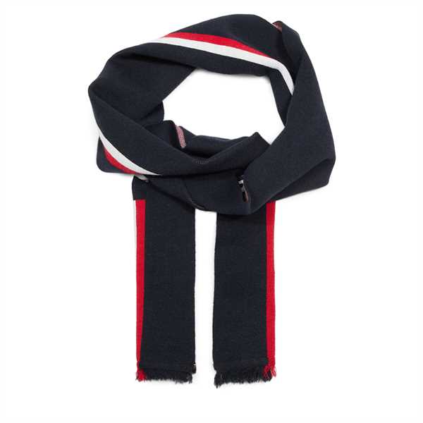 Šál Tommy Hilfiger Th Monotype Scarf AM0AM12058 Tmavomodrá