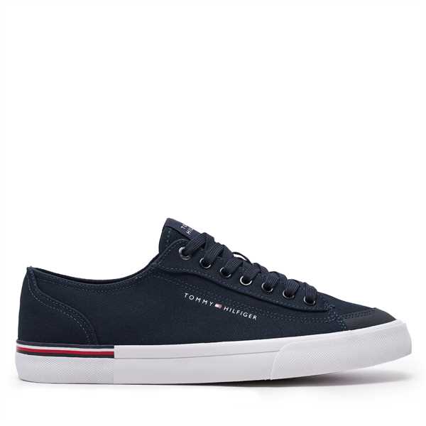 Tenisky Tommy Hilfiger Corporate Vulc Canvas FM0FM04954 Tmavomodrá