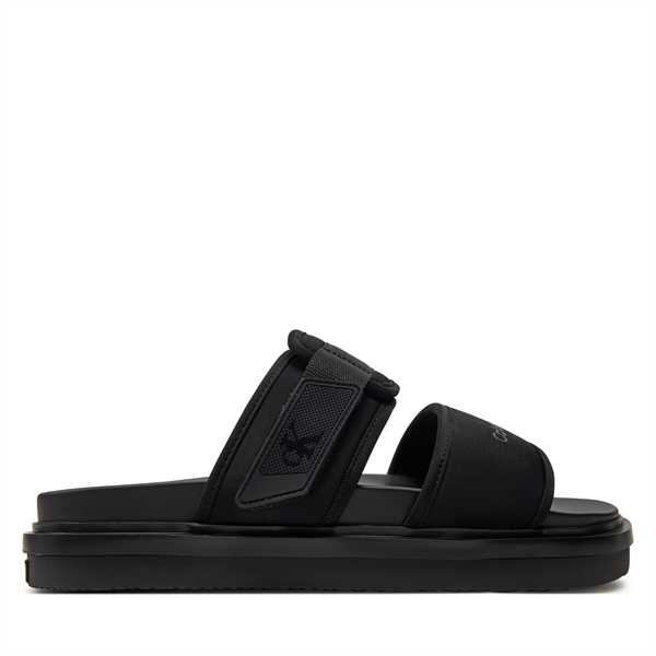 Šľapky Calvin Klein Jeans Double Bar Sandal Wb In Br YM0YM00946 Čierna