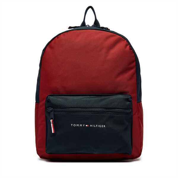 Ruksak Tommy Hilfiger Essential Colorblock Backpack AU0AU01917 Červená