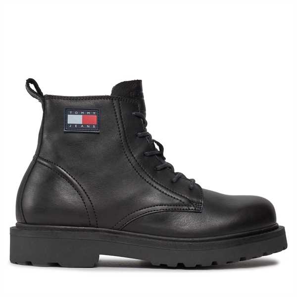 Outdoorová obuv Tommy Jeans Tjm Ruberized Lace Up Boot EM0EM01276 Čierna